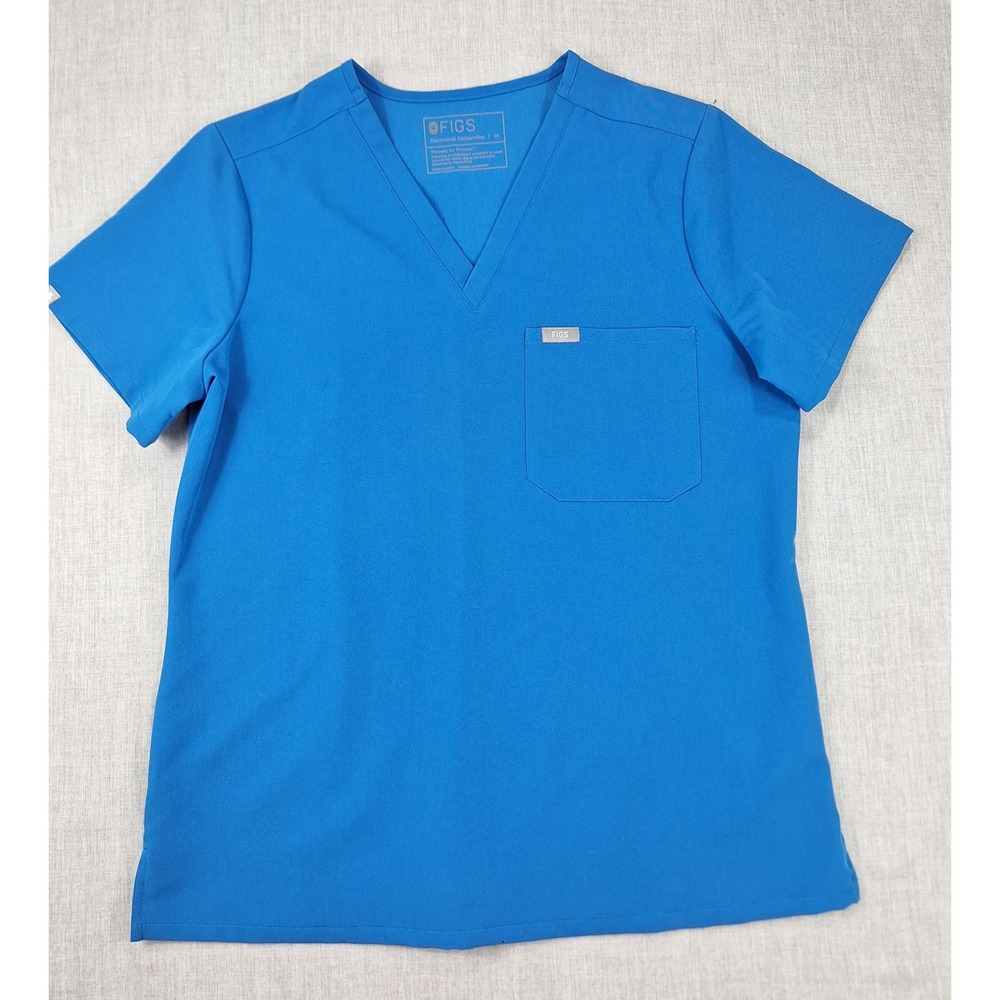 FIGS Catarina One-Pocket Scrub Top Royal Blue Womens Medium 1000211 V-Neck